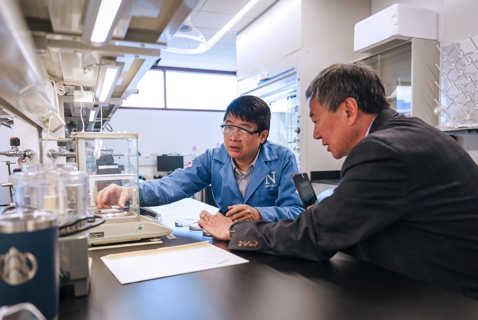 Northwestern researchers Timothy Wei and SonBinh Nguyen
