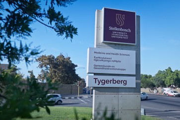 A sign on the Stellenbosch University campus in South Africa
