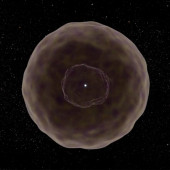 A still from a visualization of the star's likely explosion