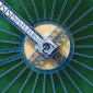 an aerial view of one stage of wastewater treatment 