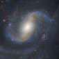 a combined Webb and Hubble view of spiral galaxy NGC 1637