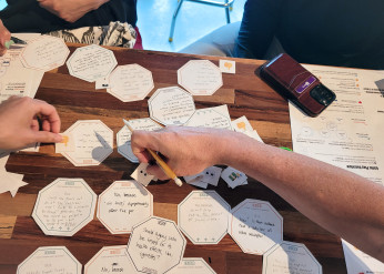 Testers playing Point Taken 