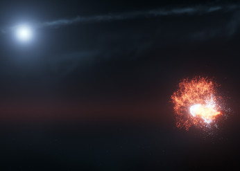 colliding space rocks