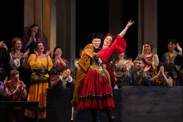 Performers rehearse for “Carmen”