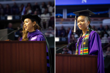 student speakers at northwestern commencement